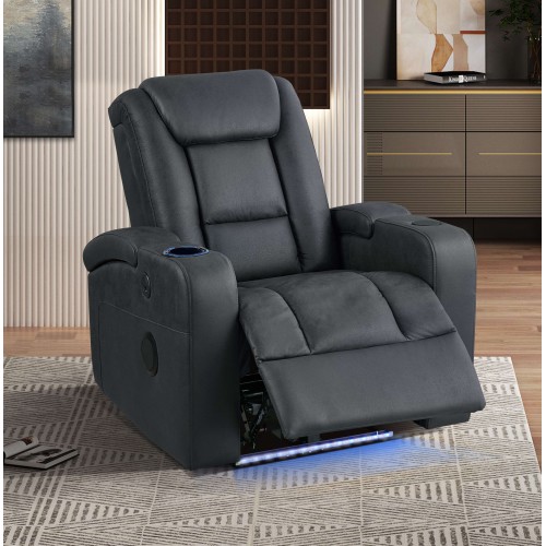 99096 STRESSLESS Charcoal Power Recliner